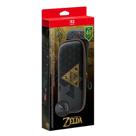 Pochette de transport édition 40e Anniversaire de The legend of Zelda et protection d'écran Nintendo Switch 2