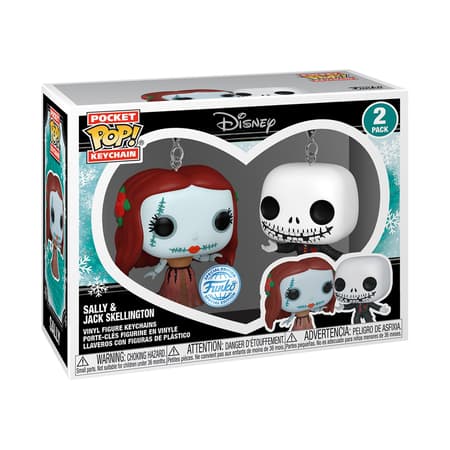 Funko Pocket Pop! Keychain 2-Pack: The Nightmare Before Christmas - Holiday Jack & Sally