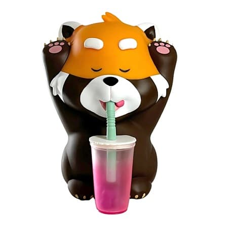 Mogu Mogu Pets - Bubble Tea Panda Rouge Statue 18cm - 4