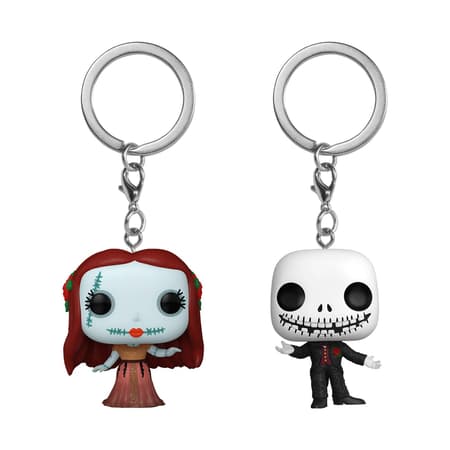 Funko Pocket Pop! Keychain 2-Pack: The Nightmare Before Christmas - Holiday Jack & Sally - 3