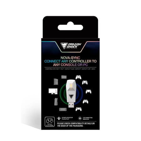 DragonShock - NOVA SYNC - Convertisseur Universel de Manettes Blanc pour Nintendo Switch, Switch OLED, PS4, PS5, Xbox One et Xbox Series X|S, Switch 2 - 8