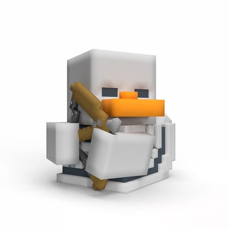 Numskull - TUBBZ Canard de bain - Minecraft - Squelette (Première Édition) - 9cm - 5