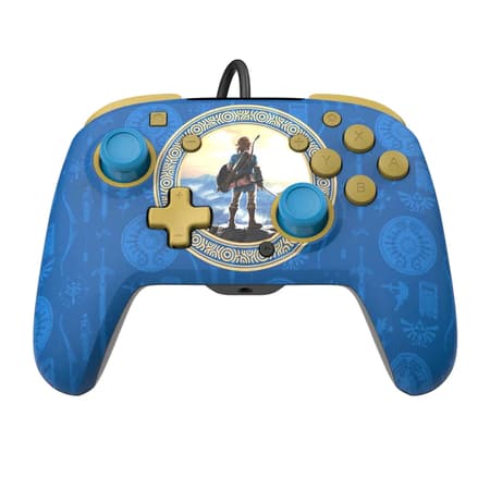 PDP - Manette filaire de jeu REMATCH Hyrule Blue pour Nintendo Switch et Switch OLED - 3