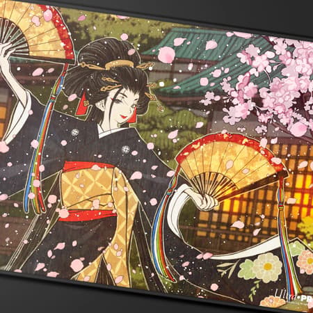Ultra Pro - Tapis de jeu à surpiqûres noires Artist Spotlight: Yumeko “Geisha” pour jeux de société - 3
