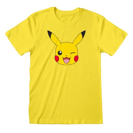 Nintendo - T-Shirt unisexe Jaune Pokémon Tête de Pikachu - XL - 2