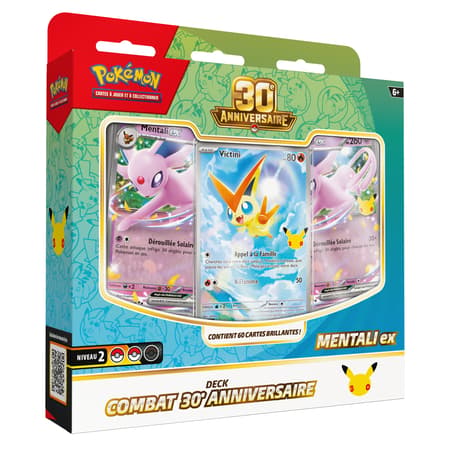 Pokémon JCC : Deck Combat 30e Anniversaire Mentali-ex et Noctali-ex (1x deck aléatoire) - FR - 2