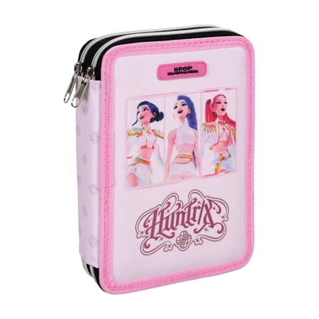 K-Pop Demon Hunters - Trousse à crayons dotée de deux fermetures éclair