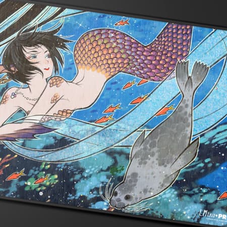 Ultra Pro - Tapis de jeu à surpiqûres noires Artist Spotlight: Yumeko “Sirènes” - 3
