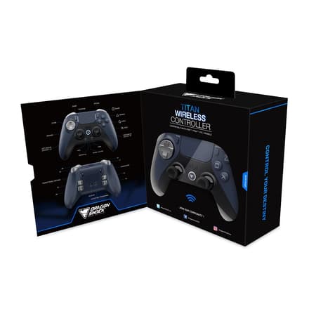DragonShock - Manette sans fil Bluetooth TITAN Bleu nuit avec prise audio pour PS5, PS4, PC et Mobile - 6
