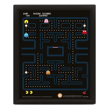 Pac-Man - Affiche lenticulaire 3D Labyrinthe - 3