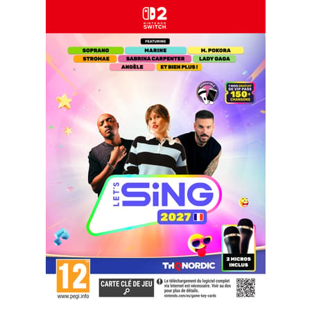 Let's Sing 2027 - Hits français et internationaux + 2 Microphones - Game-key Card - Nintendo Switch 2