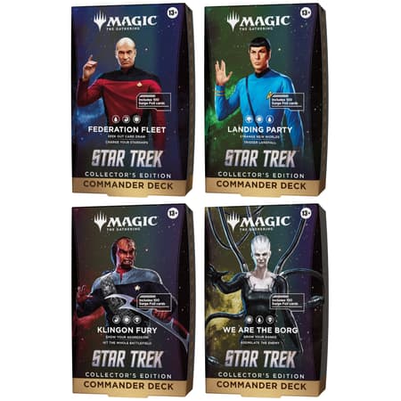 Magic: The Gathering - Star Trek Collector's Edition Commander Decks Assortment (4 Collector's Edition Commander Decks) - UK