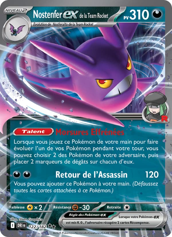 Nostenfer-ex de la Team Rocket 122 Ecarlate & Violet Rivalités Destinées EV10