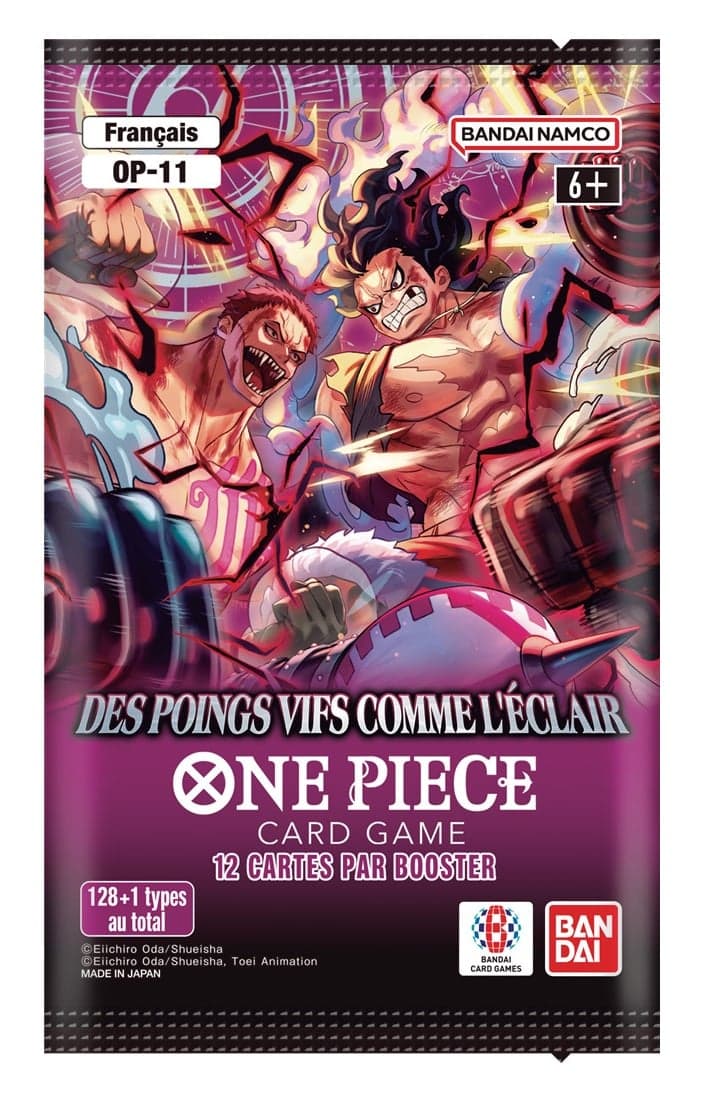 One Piece Card Game - Pack de Booster Blister OP-11 Des poings vifs comme l\'éclair (1 Booster aléatoire) - FR
