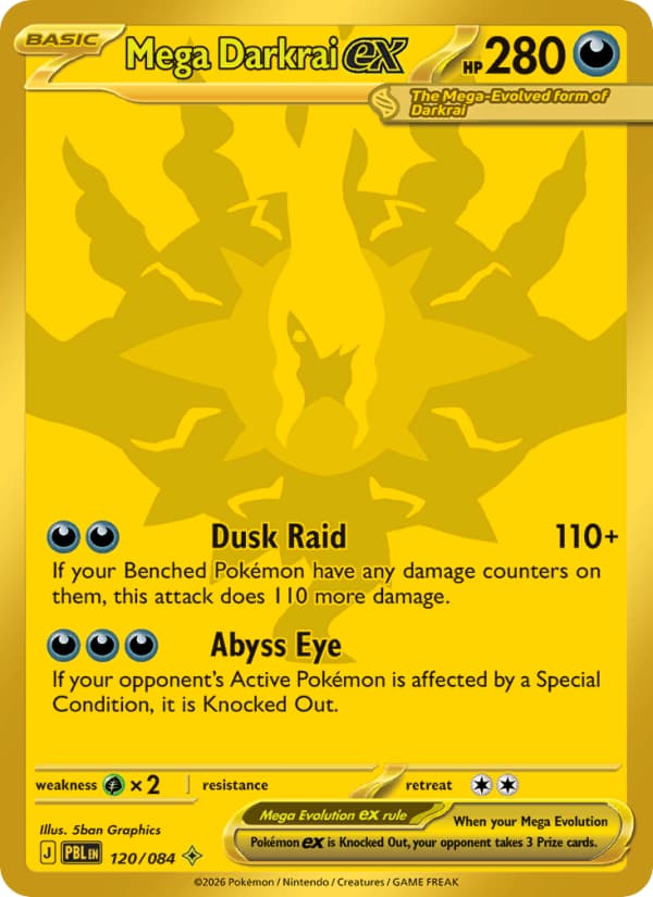 Mega Darkrai ex 120 Mega Evolution Pitch Black EN