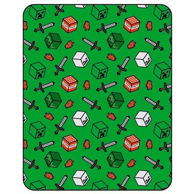 Minecraft -  Couverture en flanelle Symboles (110x150cm)