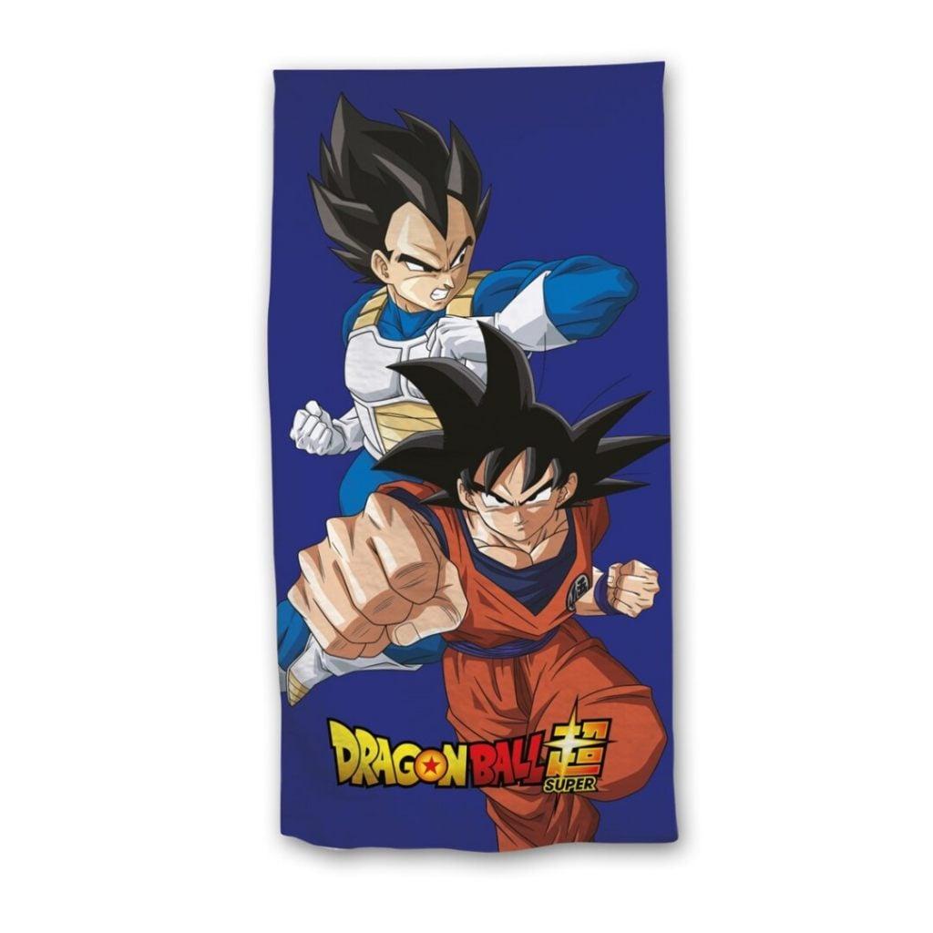 Dragon Ball Super - Serviette de plage en polyester \"Son Goku et Vegeta\" (140x70cm)