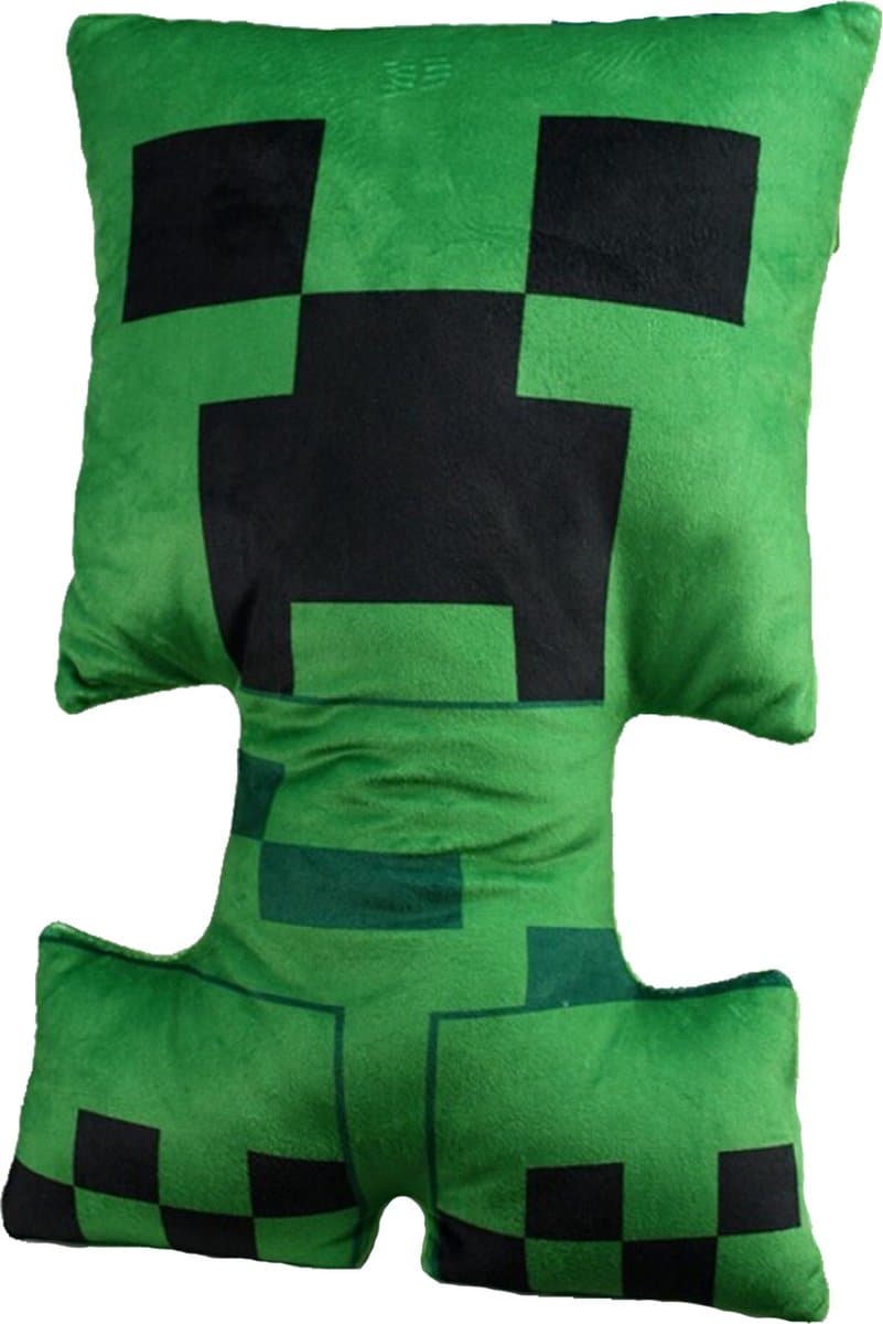 Minecraft - Coussin en Velboa en forme de Creeper 40cm