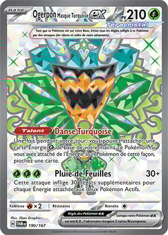 Ogerpon Masque Turquoise ex 190 Ecarlate & Violet Mascarade Crépusculaire EV06