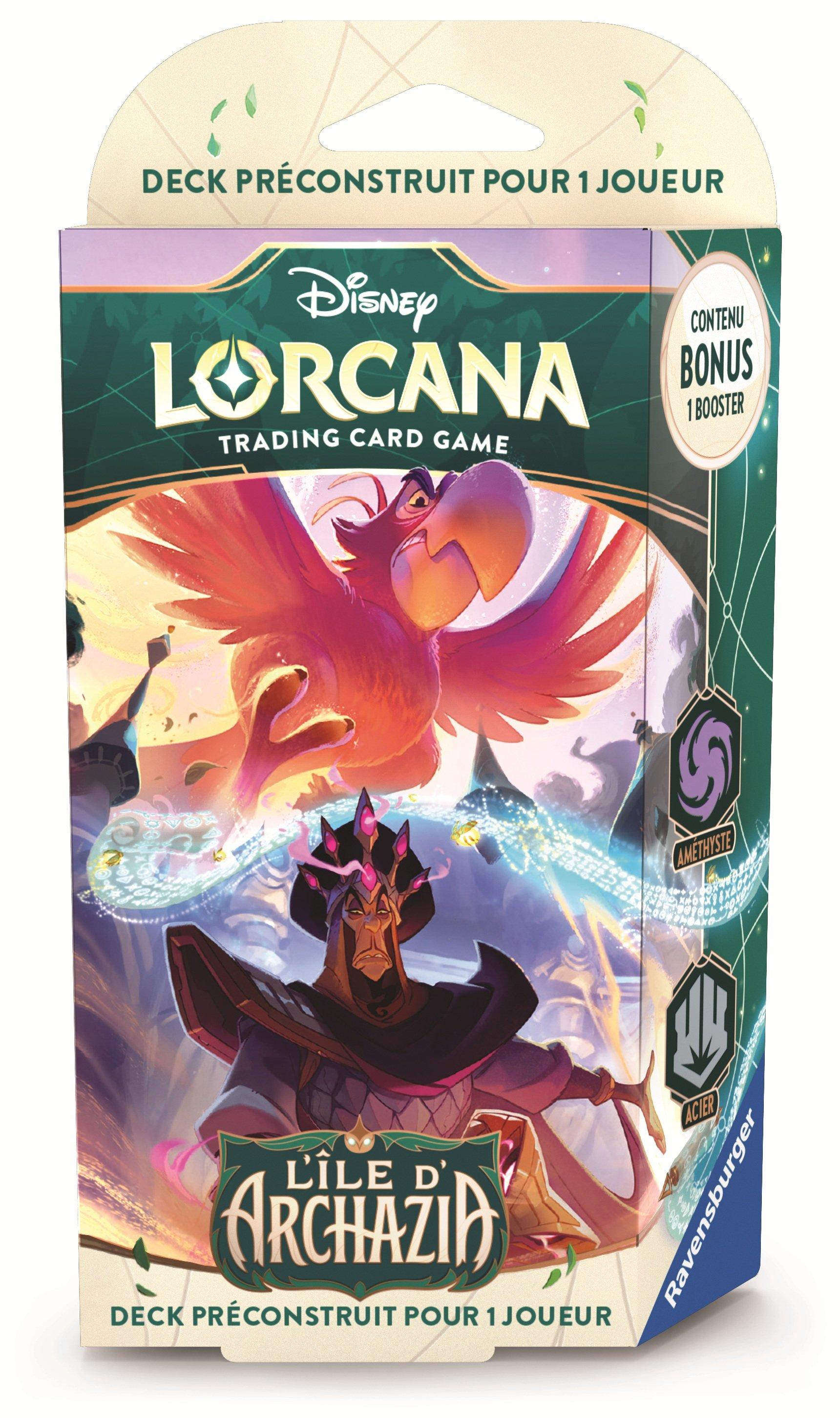 Disney Lorcana JCC : L\'île d’Archazia - Deck de démarrage Iago et Jafar - FR