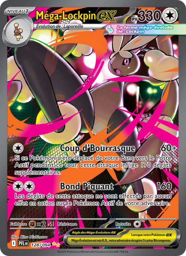 Méga-Lockpin EX 128 Mega-Evolutions :  Falmmes Fantasmagoriques PFL
