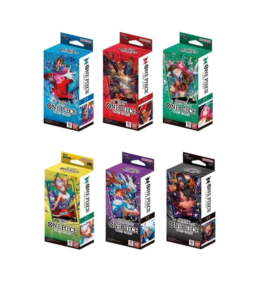 One Piece Card Game - Display de Deck débutant - Shanks/Bonney/Baggy/Luffy/Yamato (6 Decks) - FR