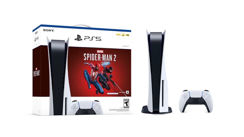 PlayStation 5 White + Marvel\'s Spider-Man 2 Voucher