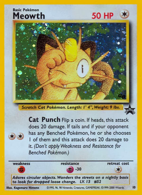 Meowth 010 Base Wizards Black Star Promos EN