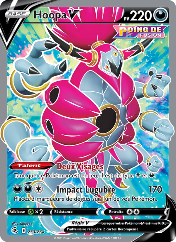 Hoopa V 253 Épée & Bouclier Poing de Fusion EB08