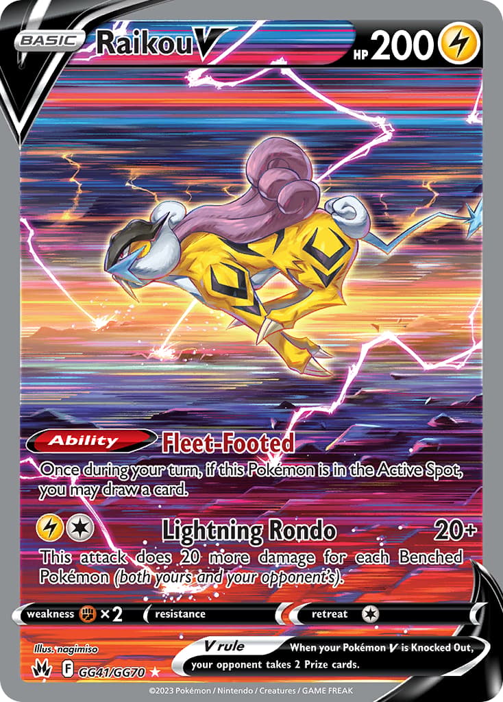 Raikou V GG41 Sword & Shield Crown Zenith Galarian Gallery EN