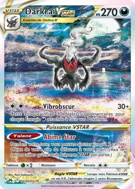 Darkrai VSTAR GG50 Épée & Bouclier Zénith Suprême Galerie Galaroise