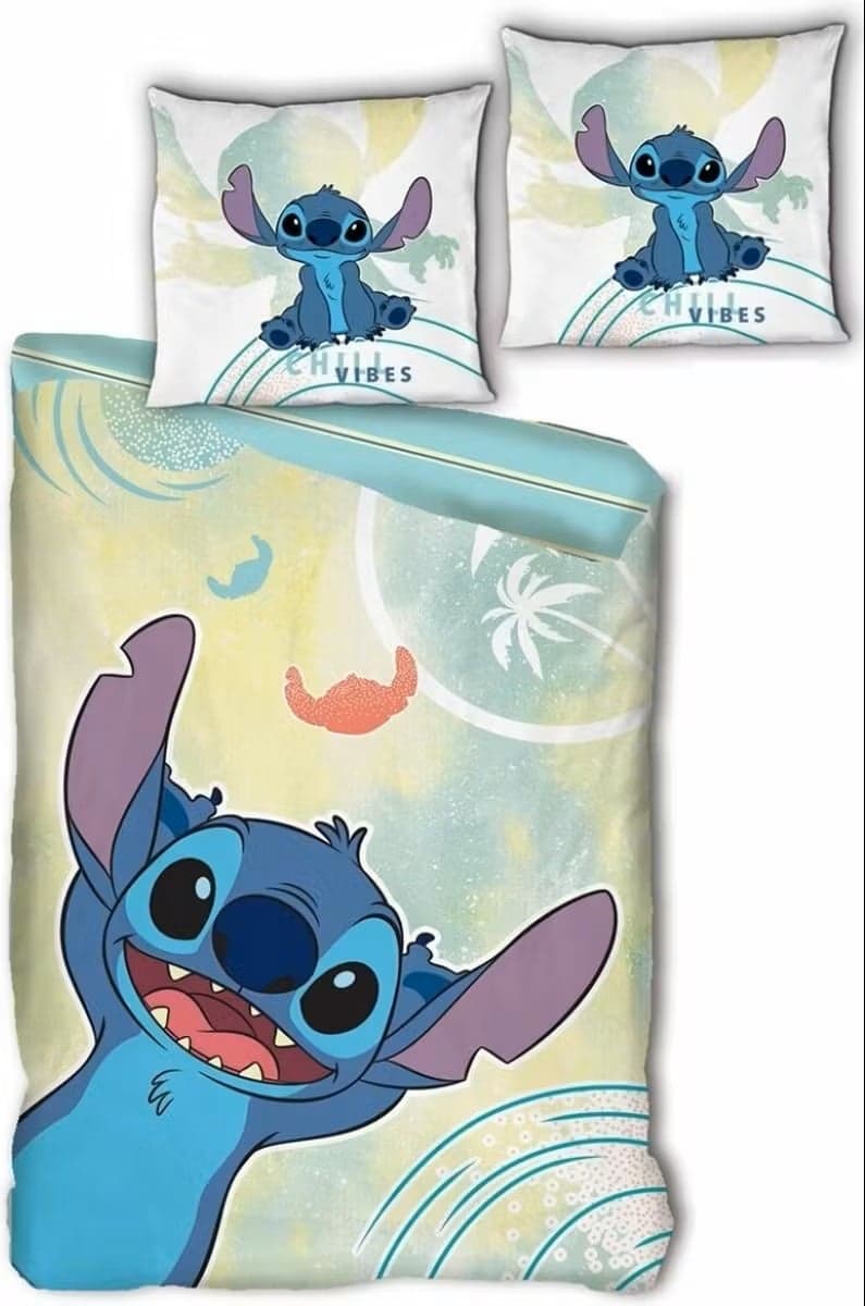 Lilo et Stitch - Housse de couette en 100% coton Chill Vibes (140x200cm + 65x65cm)