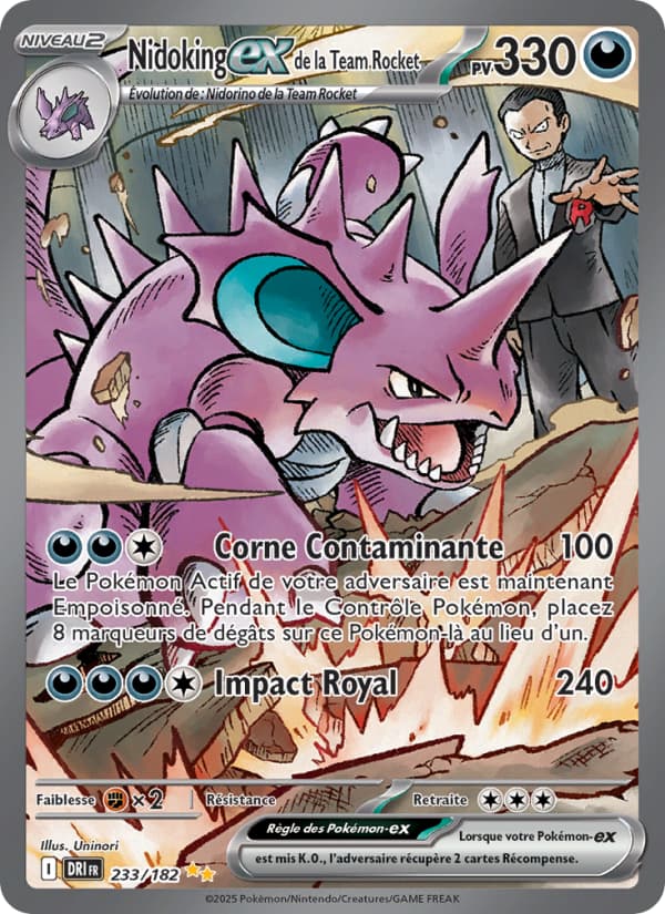 Nidoking-ex de la Team Rocket 233 Ecarlate & Violet Rivalités Destinées EV10