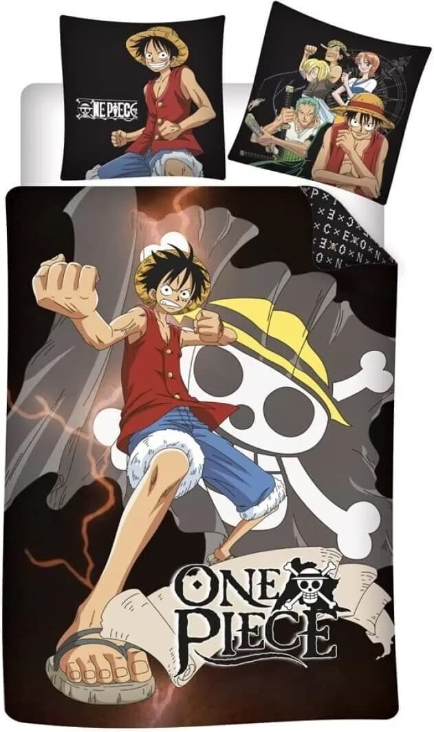 One Piece - \"Luffy\" Dekbedovertrek Microvezel (140x200cm + 2x 63x63cm)