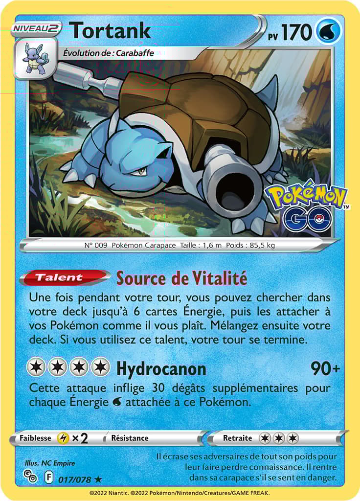 Tortank 017 Épée & Bouclier Pokémon GO EB095