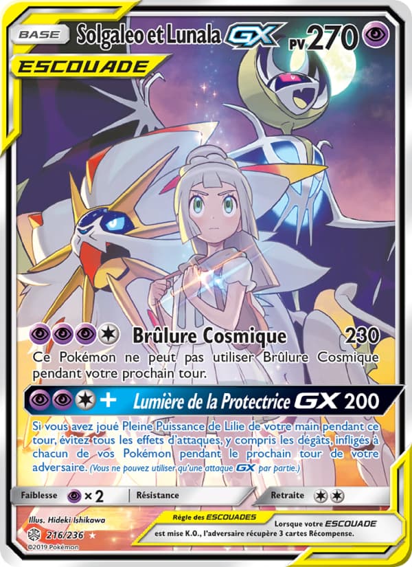 Solgaleo et Lunala GX 216 Soleil et Lune Éclipse Cosmique