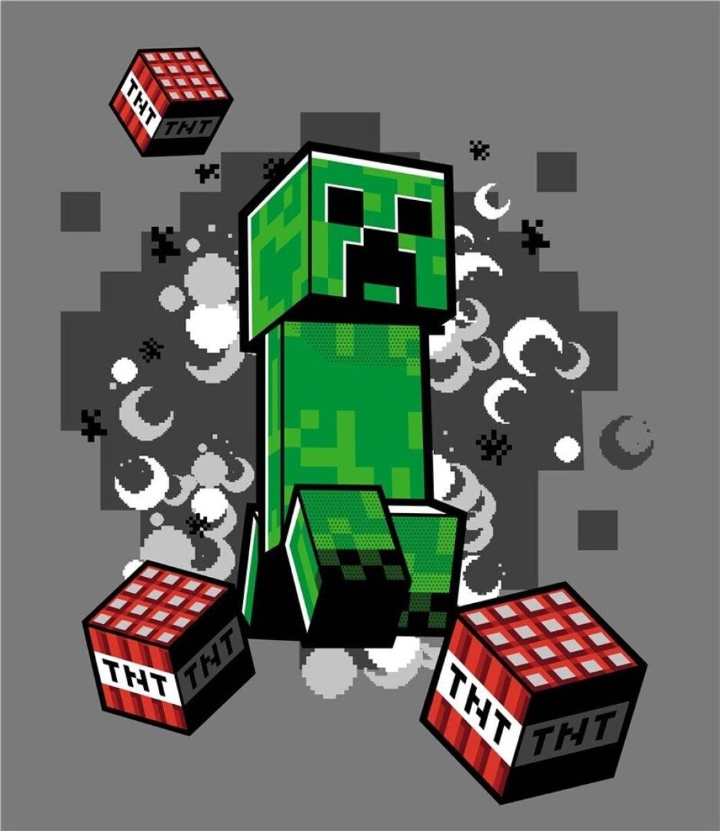 Minecraft - Couverture en flanelle Creeper (130x160cm)