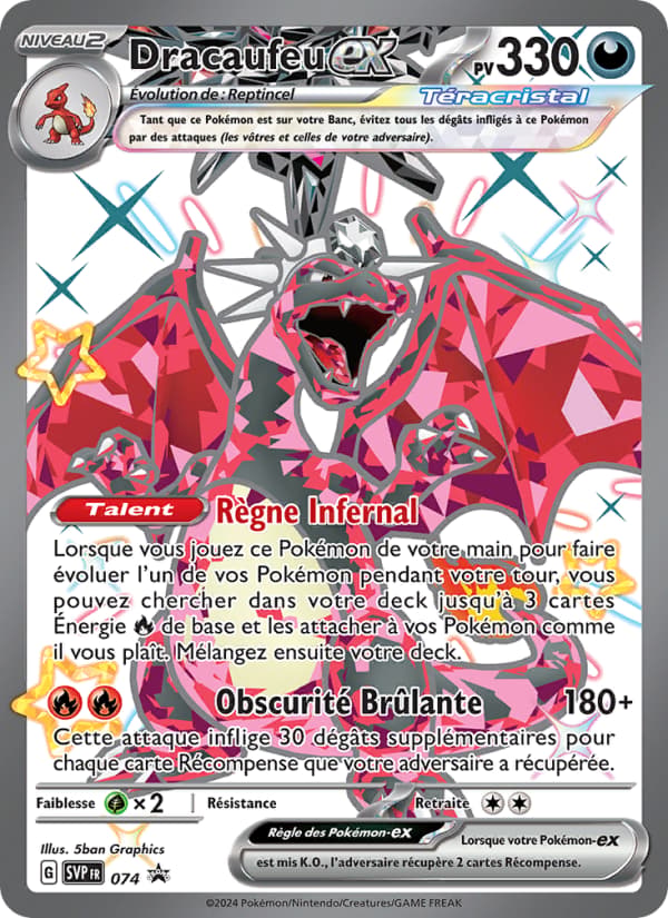 Dracaufeu-ex 074 Ecarlate & Violet SVP Black Star Promos
