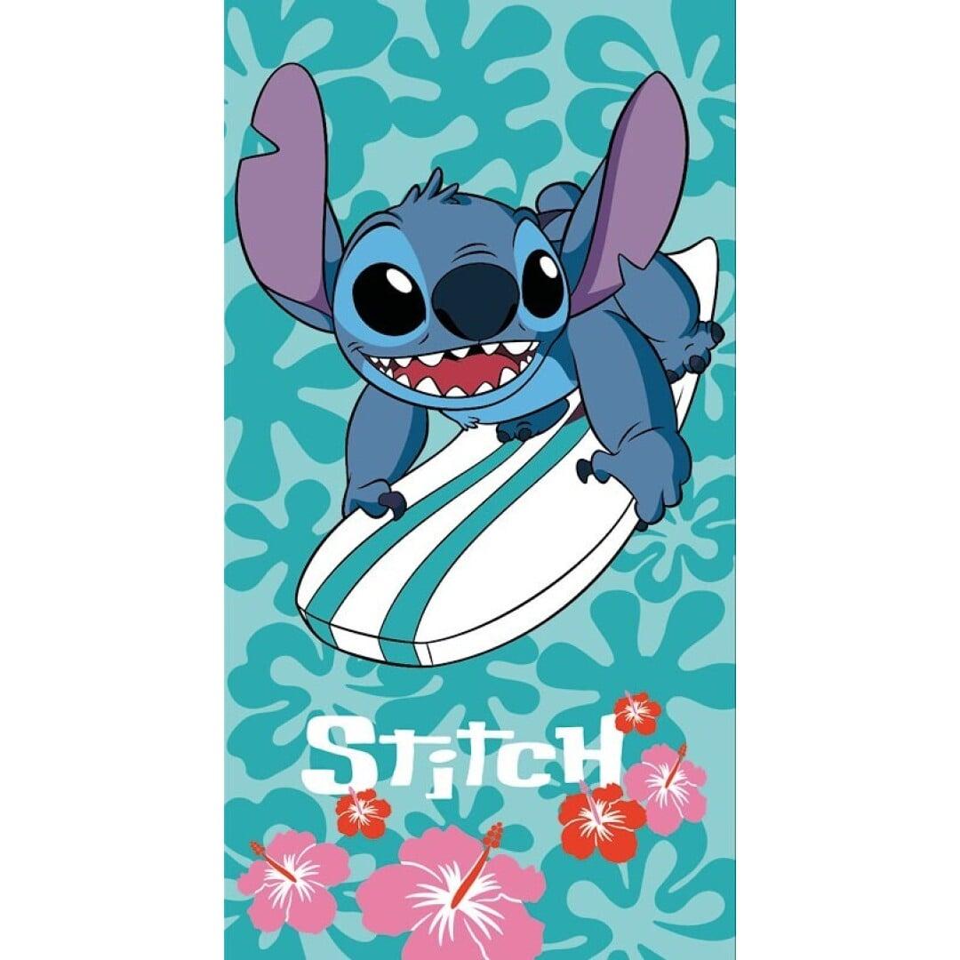 Disney - Serviette de plage en polyester \"Stitch Surf\" (140x70cm)