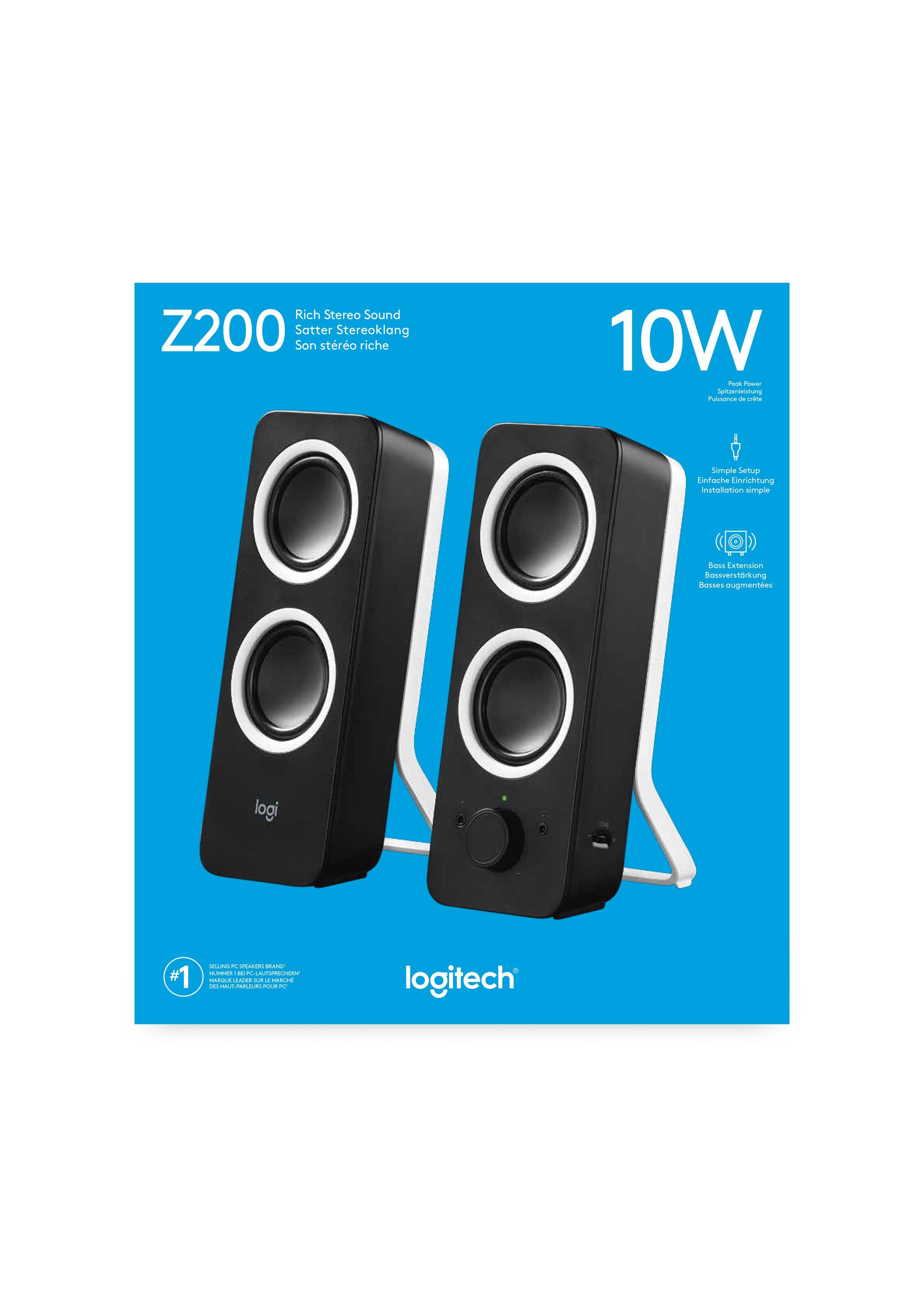 Logitech Z200 Stereo Multimedia-speakers Zwart
