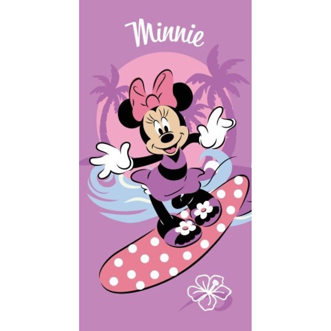 Disney - Serviette de plage en polyester \"Minnie Mouse Surf\" (140x70cm)