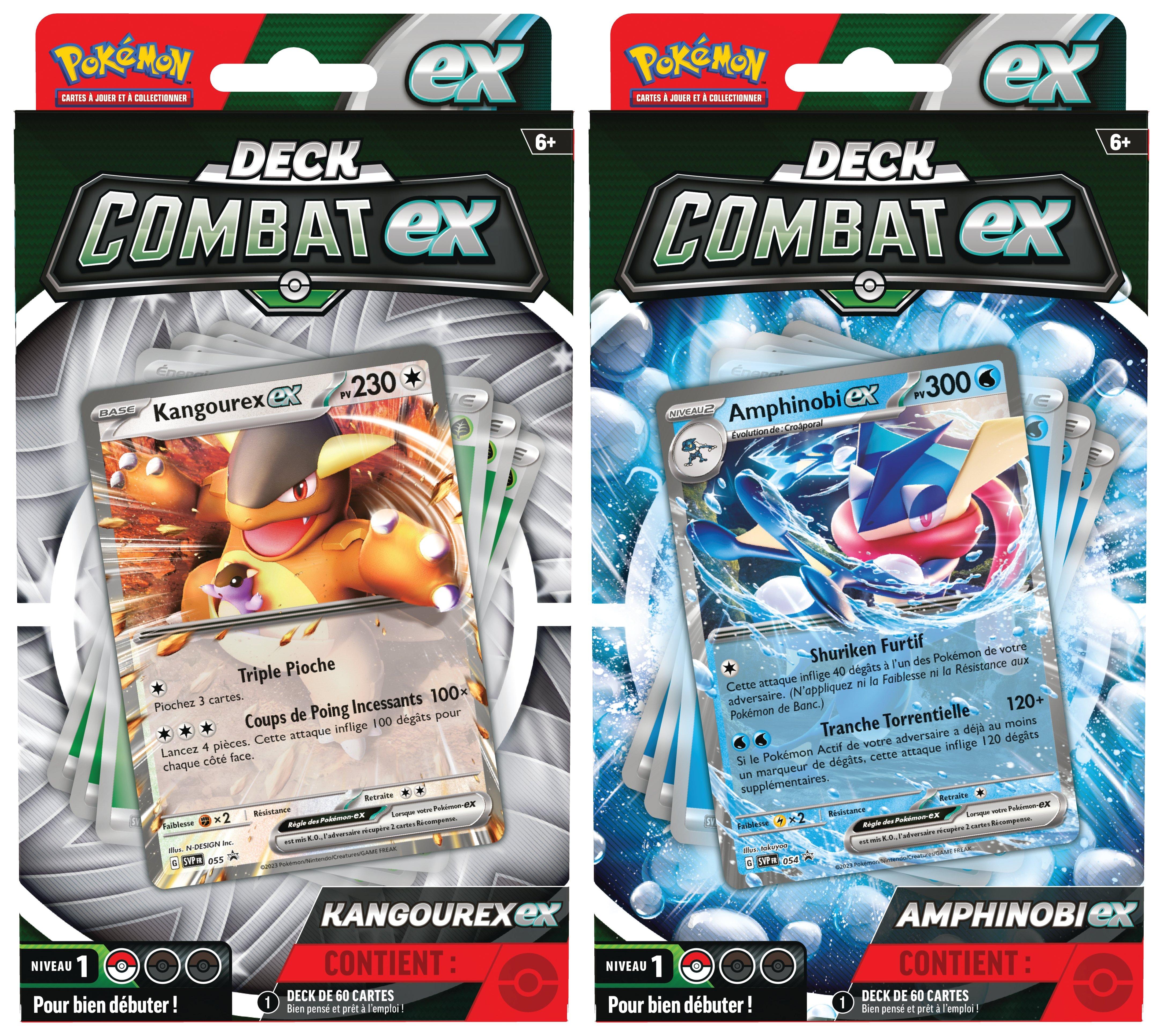 Pokémon JCC : Deck de Combat Kangourex-ex et Amphinobi-ex (1x deck aléatoire)