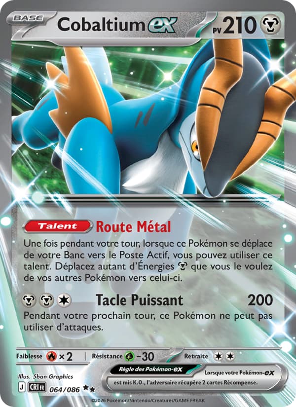 Cobaltium-ex 064 Méga-Évolution Chaos Ascendant ME04