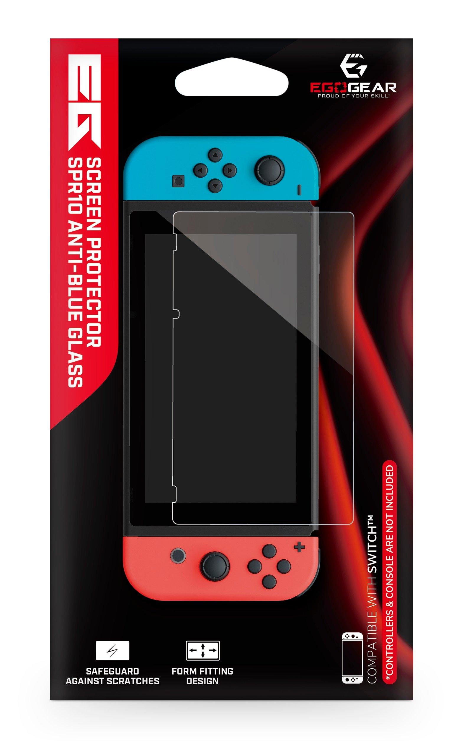 EgoGear - Écran en verre trempé anti-lumière bleue - Protecteur d\'écran pour Switch