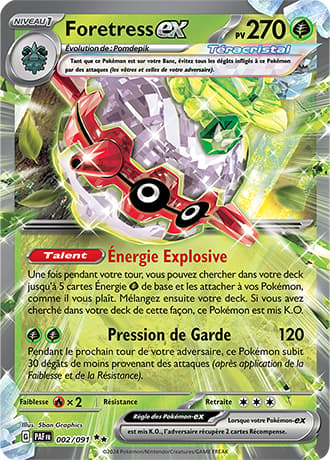 Foretress ex 002 Ecarlate & Violet Destinées de Paldea EV045