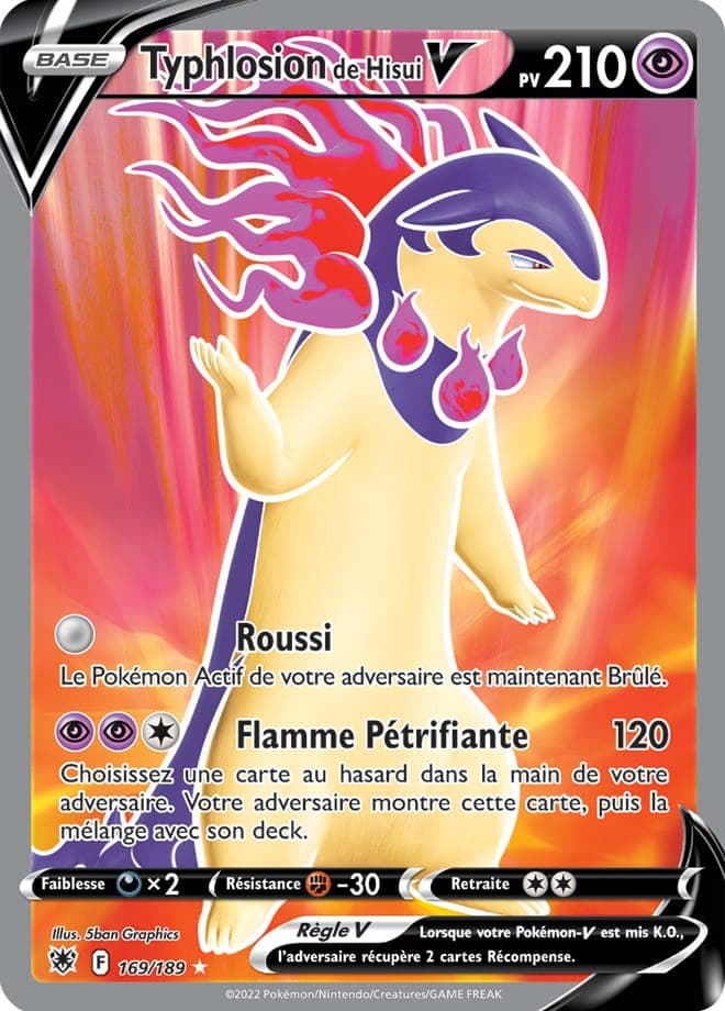 Typhlosion de Hisui V 169 Épée & Bouclier Astres Radieux EB10