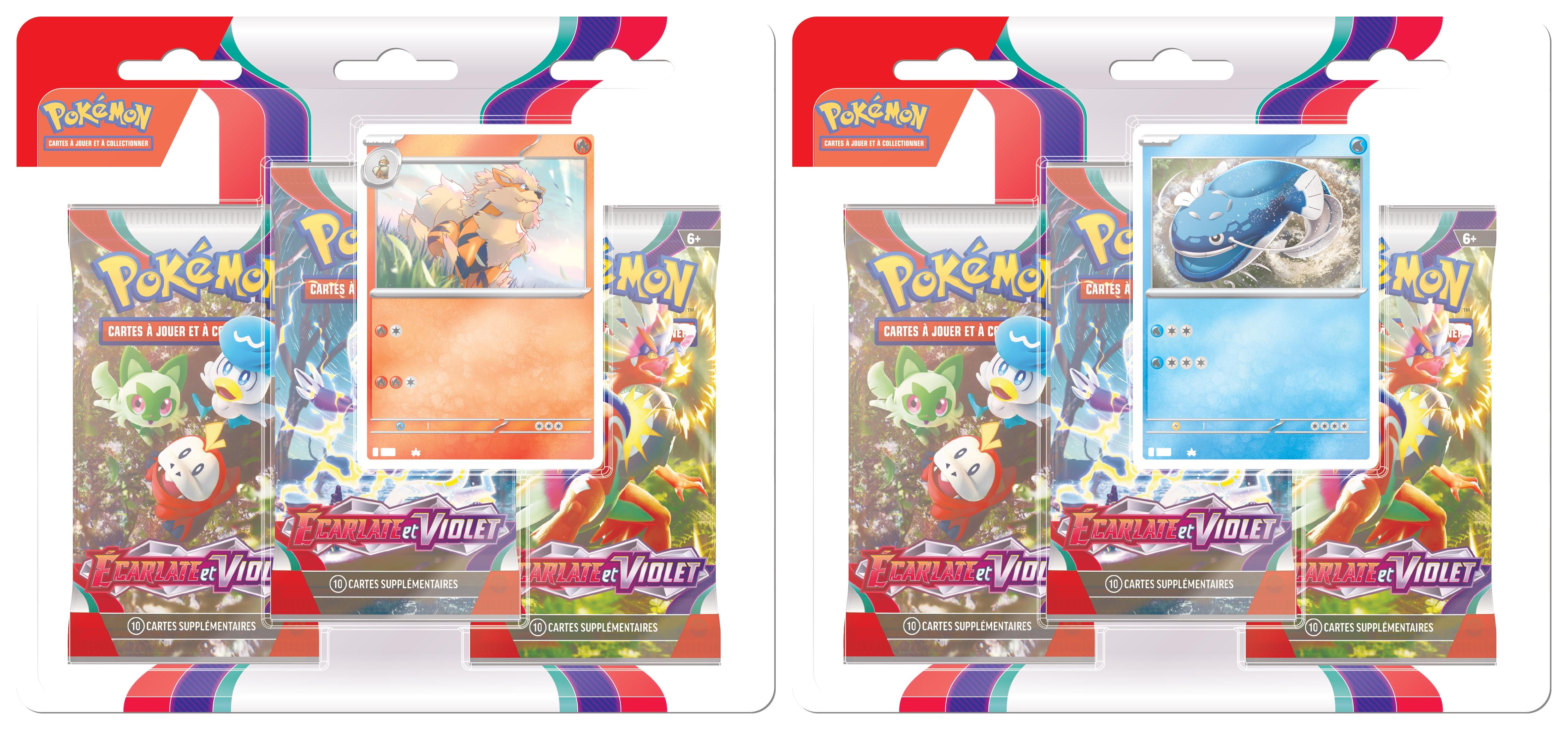 Pokémon JCC - Écarlate et Violet - Pack Blister de 3 Boosters Arcanin & Oyacata (1 Pack aléatoire)