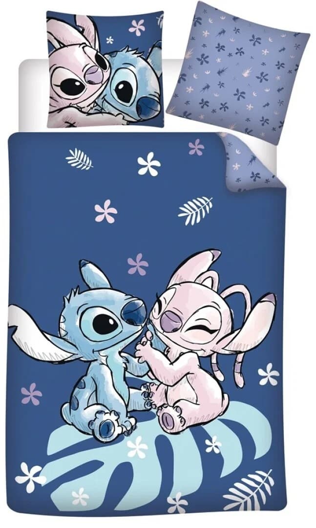Lilo et Stitch - Housse de couette en polycoton Stitch et Angel (140x200cm + 65x65cm)