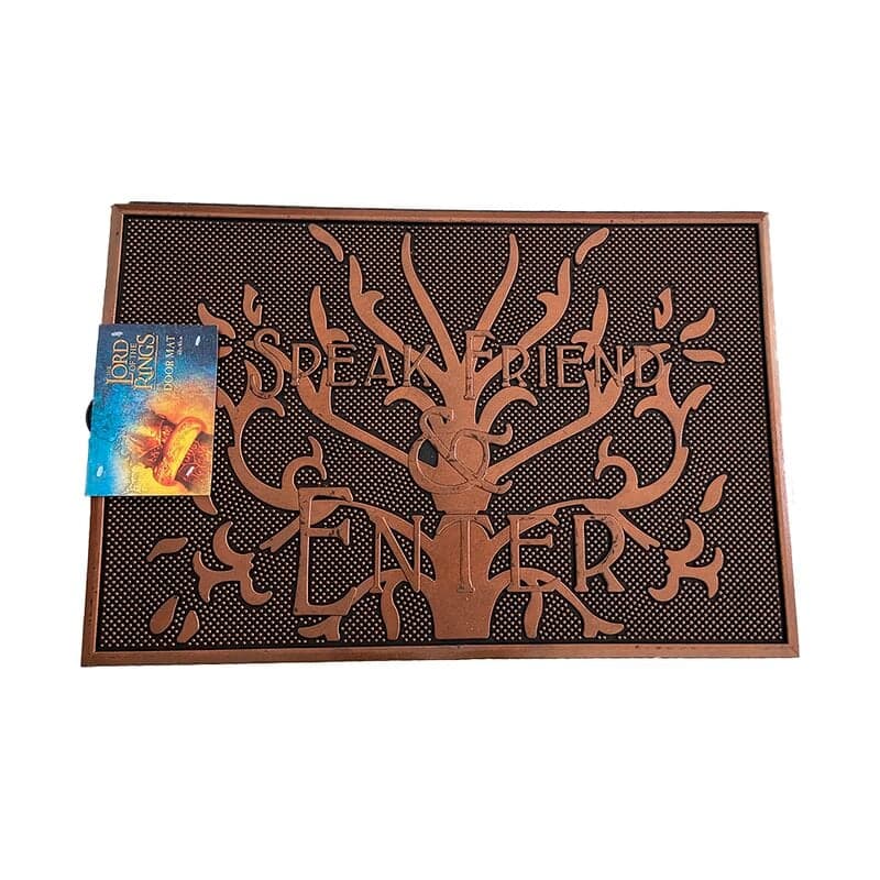 Le Seigneur des anneaux - Tapis de porte en caoutchouc \"Speak Friend and Enter\" 60x40cm