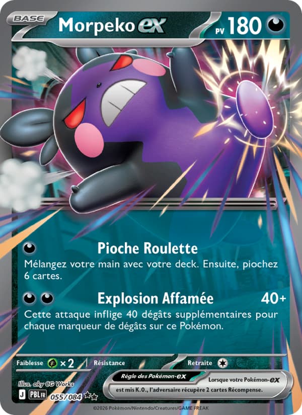 Morpeko-ex 055 Méga-Évolution Nuit Noire ME05